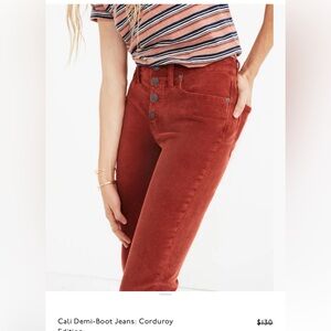 Madewell Women's  Corduroy Jeans